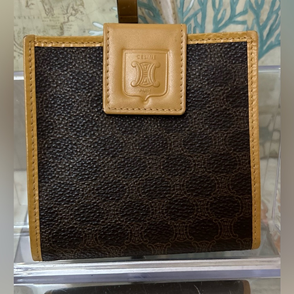 Vintage Celine Macadam Triomphe Compact Wallet